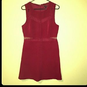 Express dress with mesh cutouts